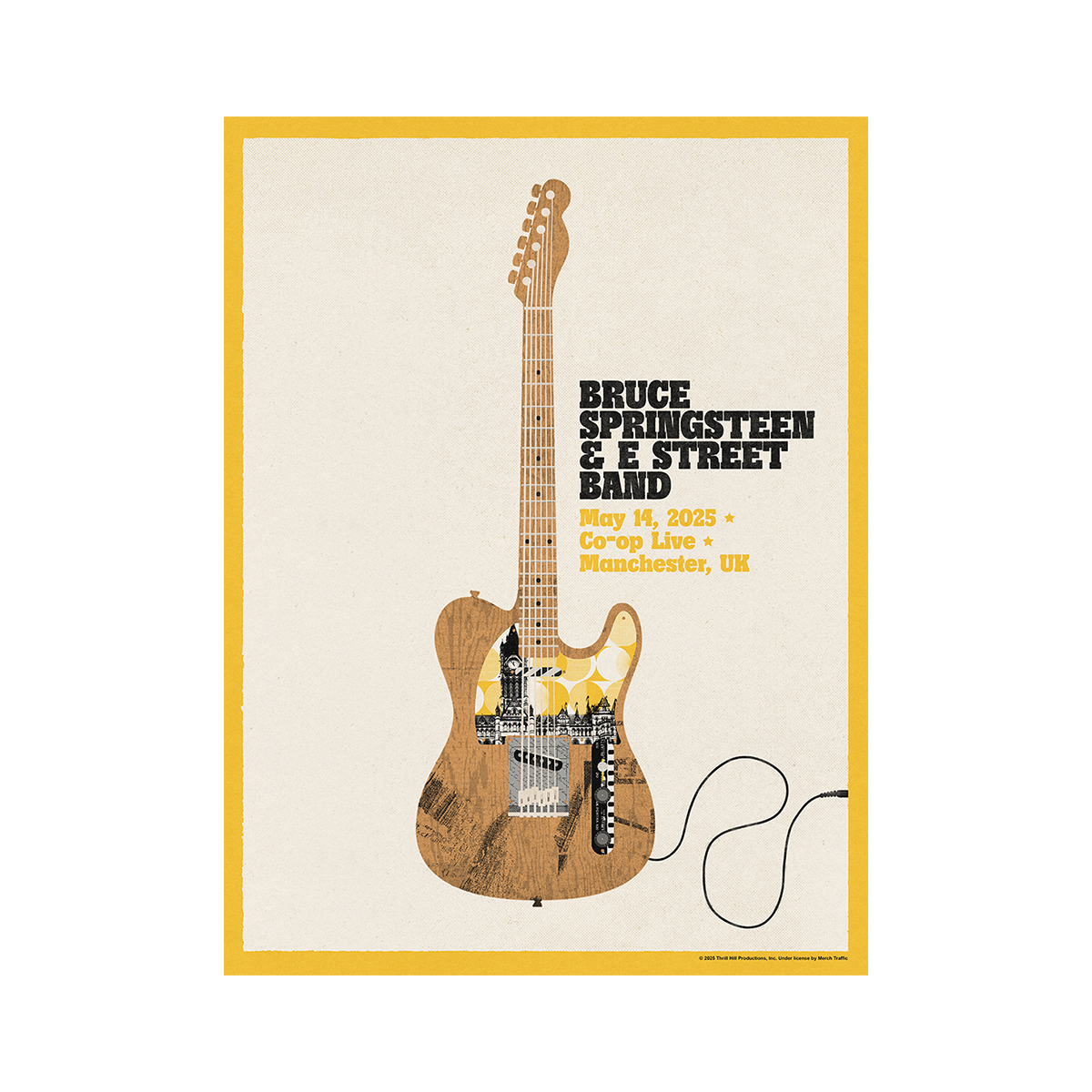 Manchester 14th May Bruce Springsteen and E Street Band World Tour 2025 Poster - Limited Edition