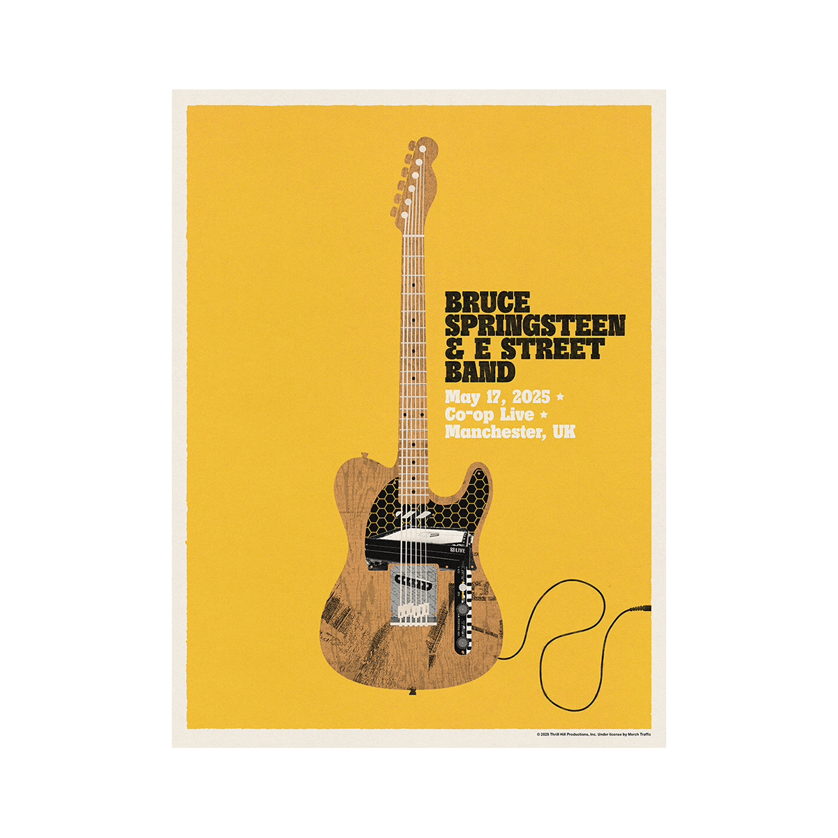 Manchester 17th May Bruce Springsteen and E Street Band World Tour 2025 Poster - Limited Edition