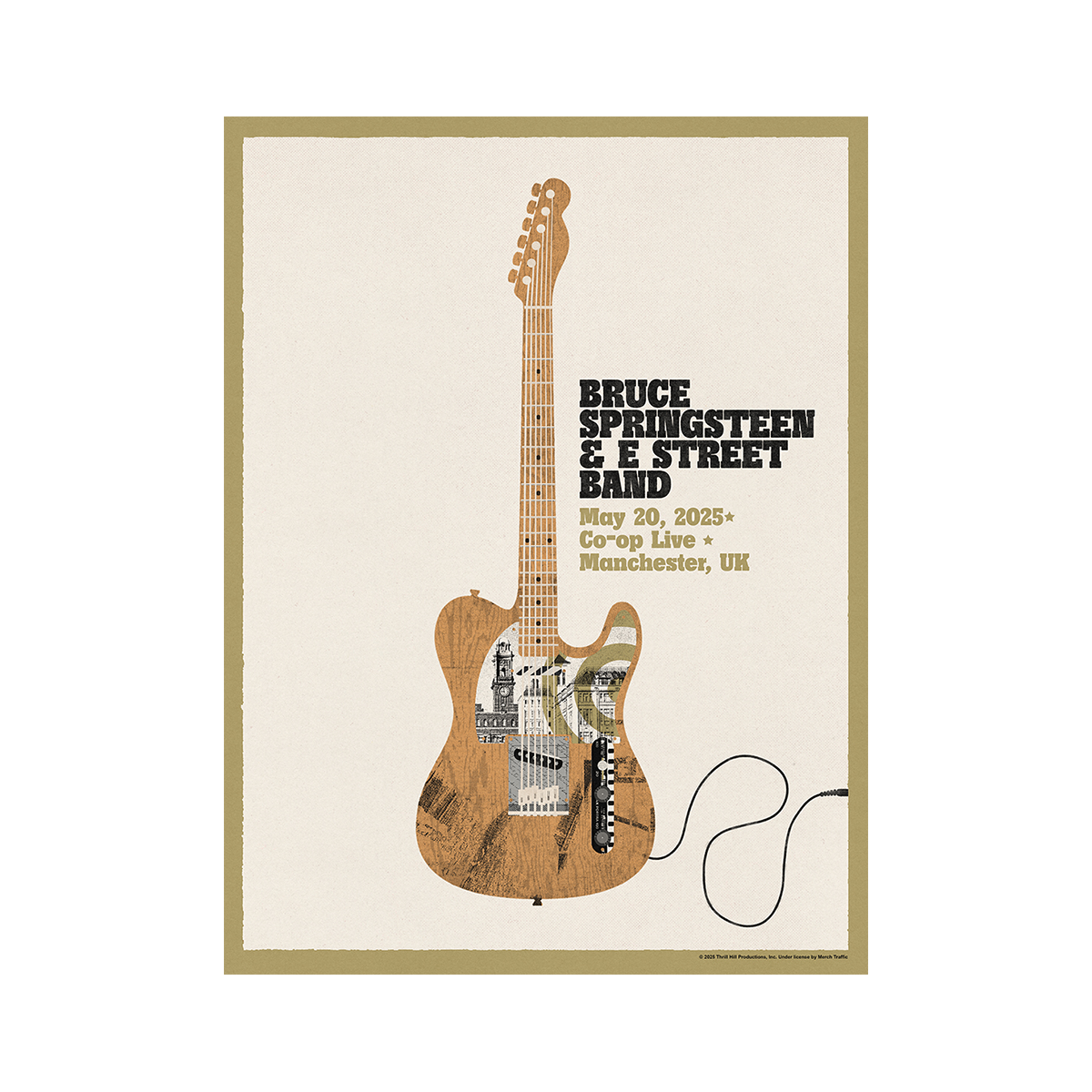 Manchester 20th May Bruce Springsteen and E Street Band World Tour 2025 Poster - Limited Edition