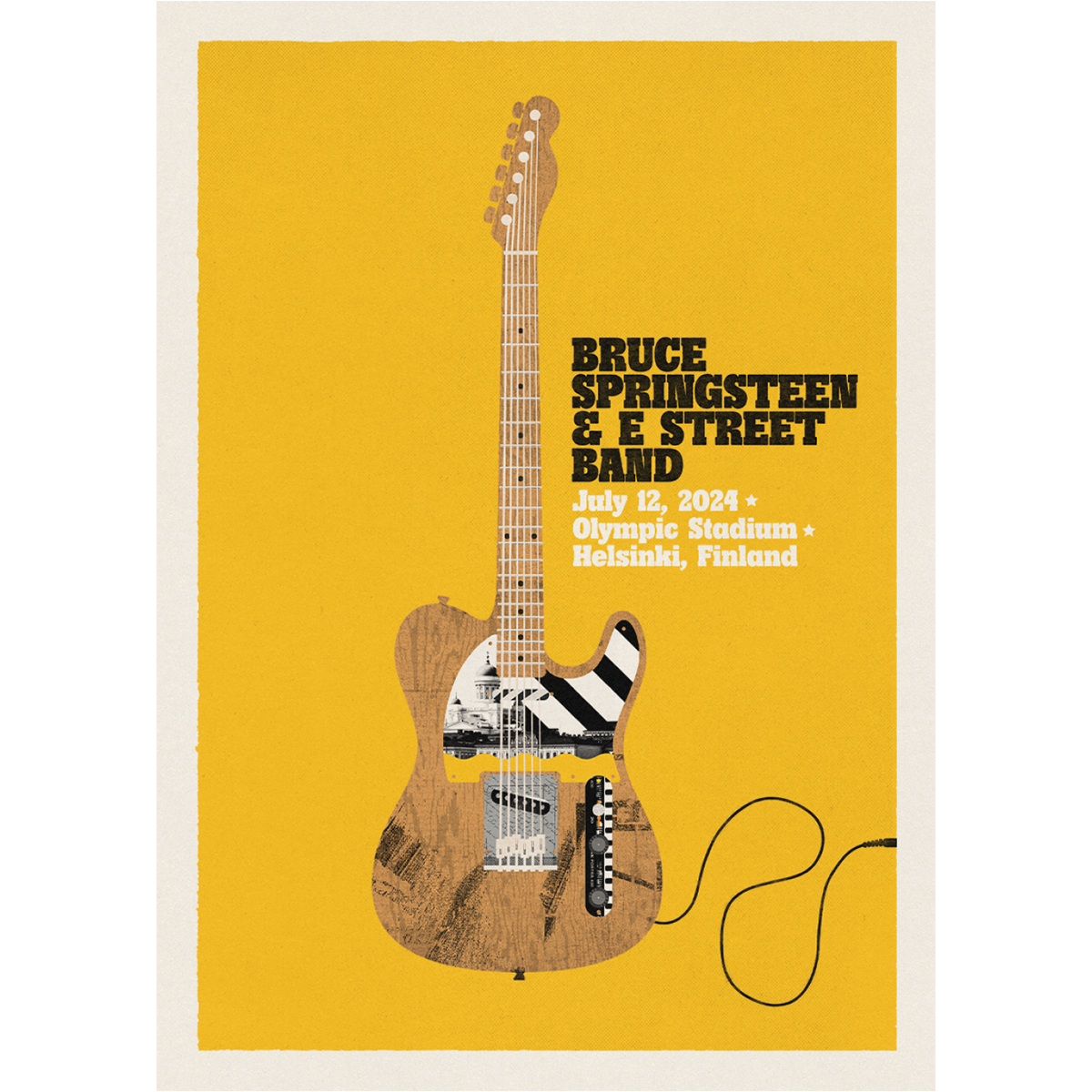 Helsinki 12th July Bruce Springsteen and E Street Band World Tour 2024 Poster - Limited Edition