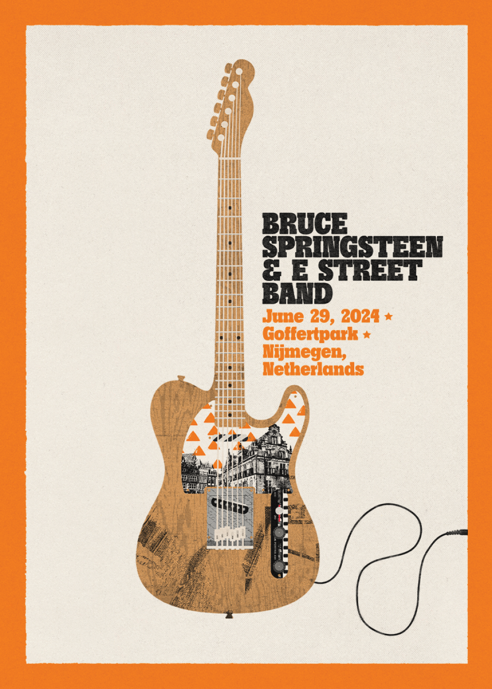 GAS NIJMEGEN JUNE 29TH Bruce Springsteen & The E-Street Band European Tour 2024 Setlist Trading Card