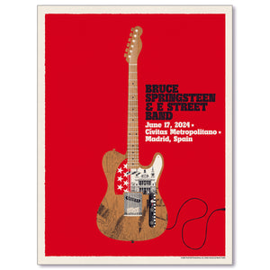 Madrid 17th June Bruce Springsteen and E Street Band World Tour 2024 Poster - Limited Edition