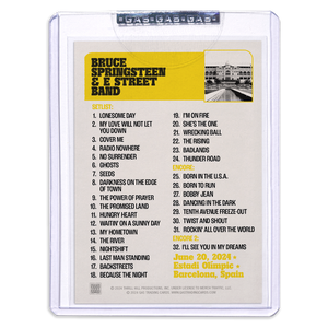 GAS BARCELONA JUNE 20TH Bruce Springsteen & The E-Street Band European Tour 2024 Setlist Trading Card