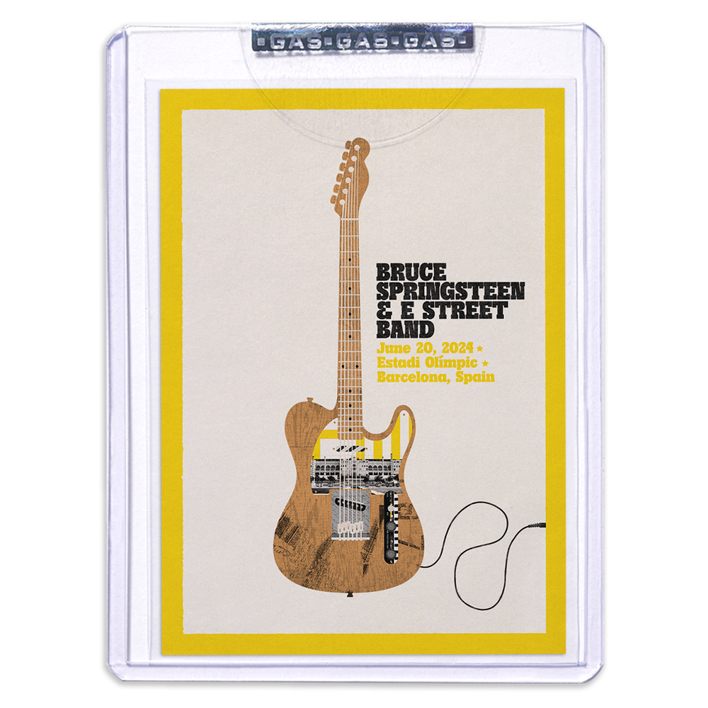 GAS BARCELONA JUNE 20TH Bruce Springsteen & The E-Street Band European Tour 2024 Setlist Trading Card