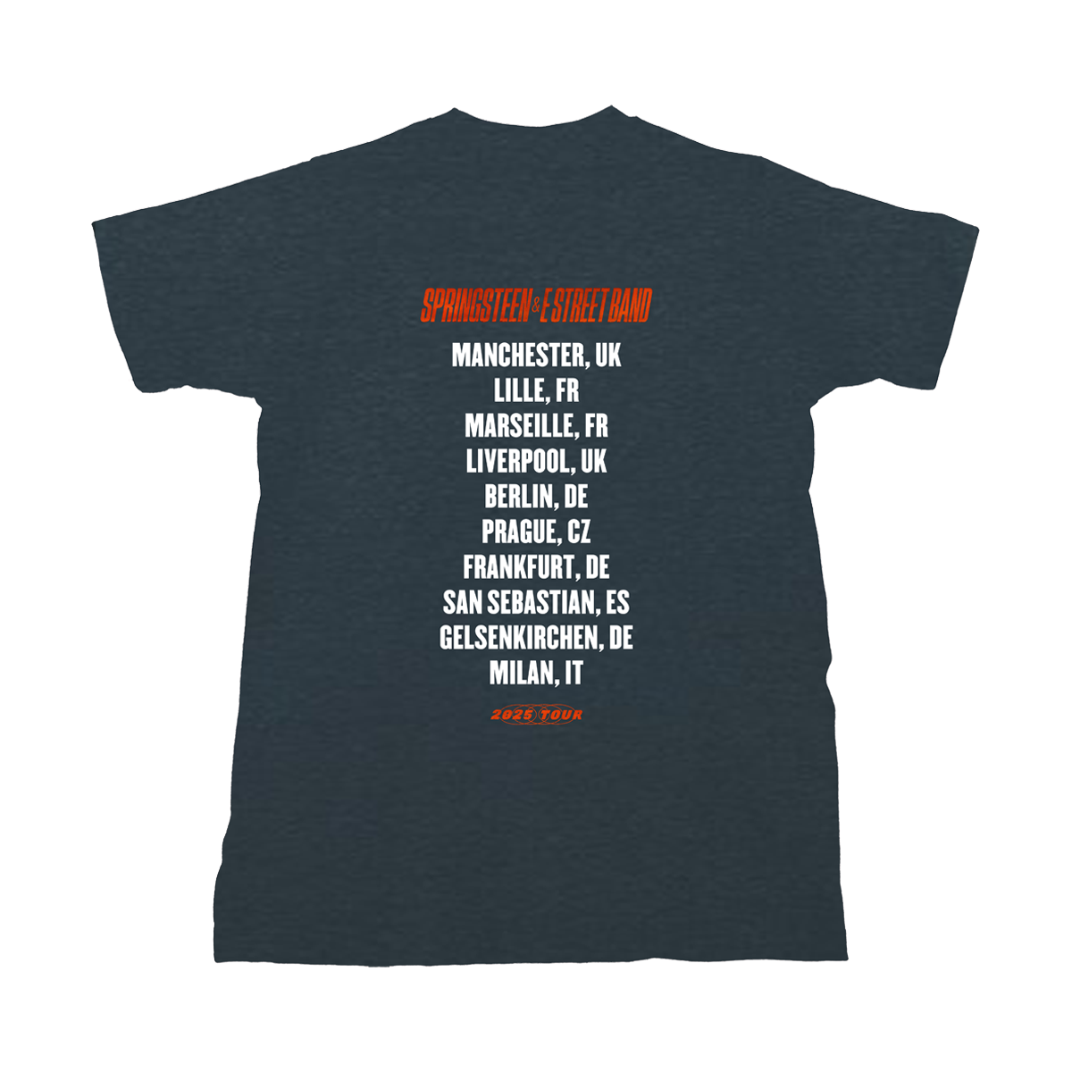 Springsteen & The E-Street Band 2025 Europe Tour Guitar Tee