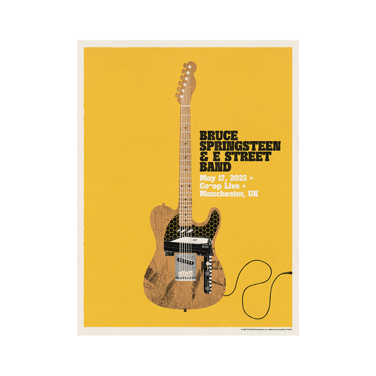 Manchester 17th May Bruce Springsteen and E Street Band World Tour 2025 Poster - Limited Edition