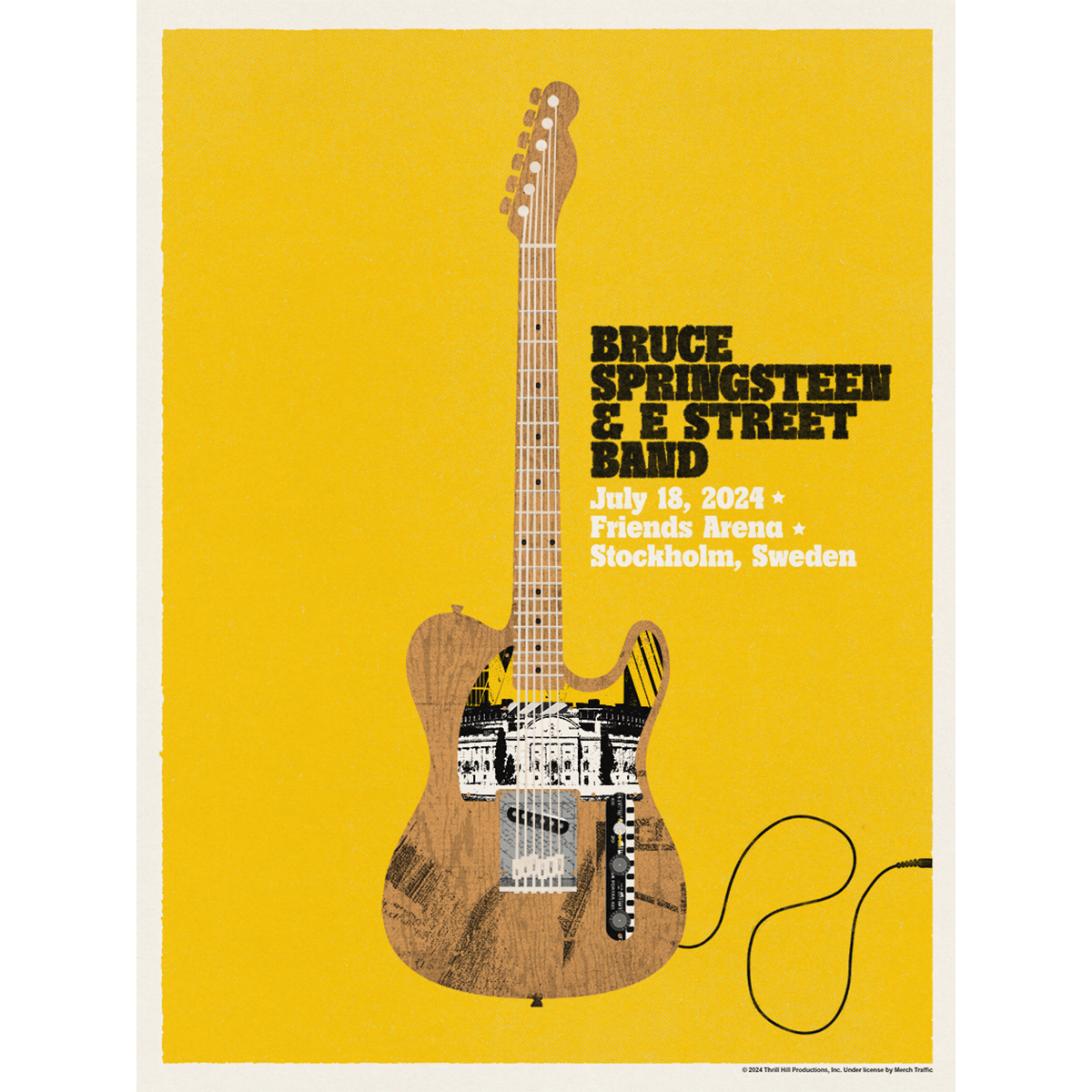 Stockholm 18th July Bruce Springsteen and E Street Band World Tour 2024 Poster - Limited Edition