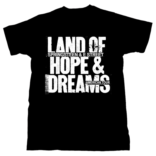 Springsteen & The E Street Band 2026 Land Of Hope & Dreams American Tour Tee - Black