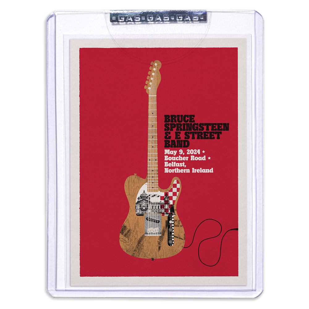 GAS BELFAST MAY 9TH Bruce Springsteen & The E-Street Band European Tour 2024 Setlist Trading Card