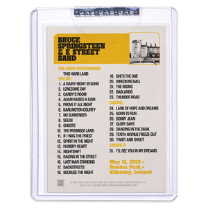 GAS KILKENNY MAY 12TH Bruce Springsteen & The E-Street Band European Tour 2024 Setlist Trading Card