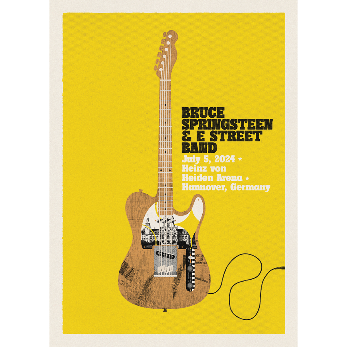 Hanover 5th July Bruce Springsteen and E Street Band World Tour 2024 Poster - Limited Edition