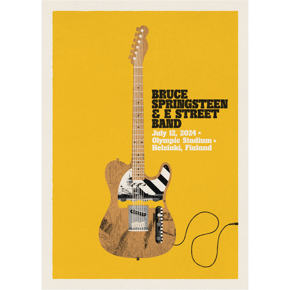 Helsinki 12th July Bruce Springsteen and E Street Band World Tour 2024 Poster - Limited Edition